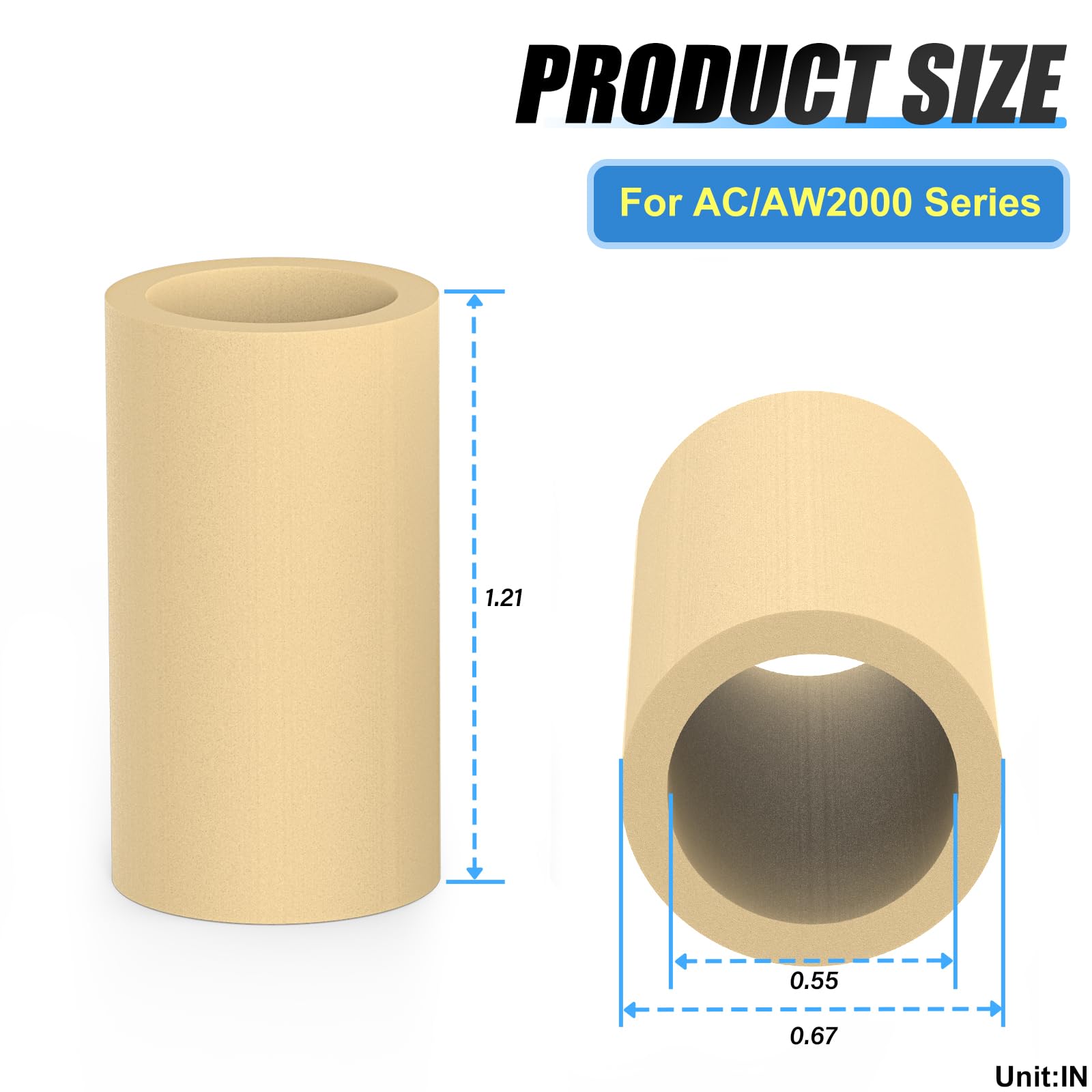 2PCS Premium Filter Element Replacement Cartridge Kit 0 67 x 1 21 Sediment Water Filter for Use AC — view 2