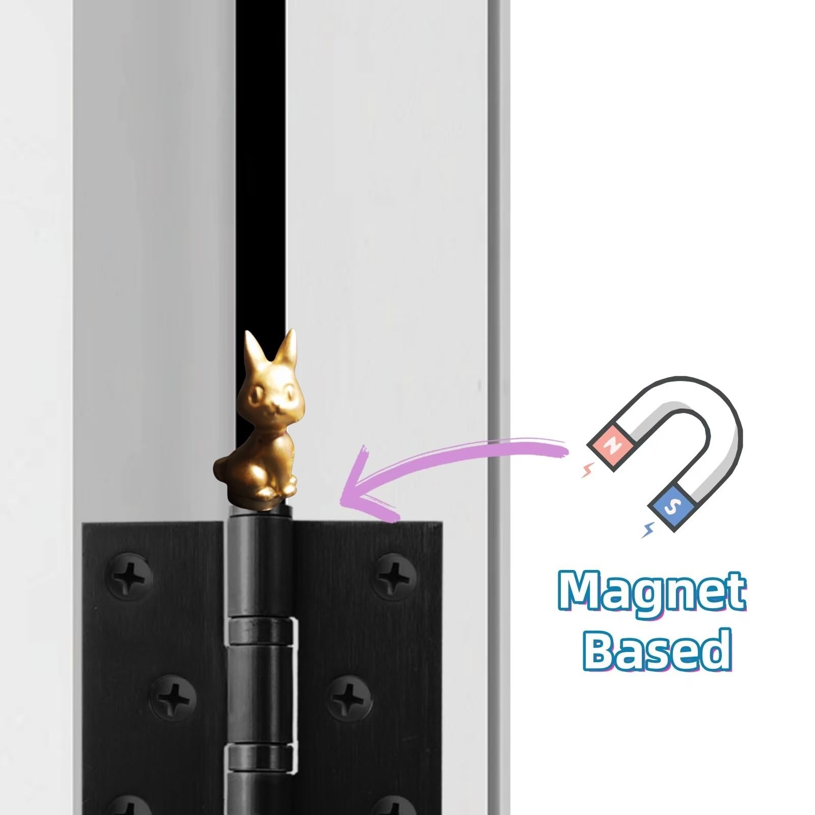 6PCS Golden Cat Magnetic Hinge Head Toppers?Hinge Heads Decorative Topper Set?Hinge Heads Decorative Topper Cute Magnetic Hinge Heads Figurines Magnetic Hinge Head Home Decoration