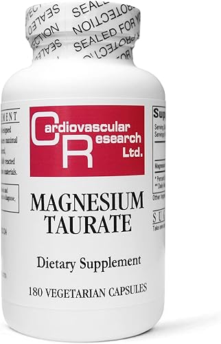Magnesio taurate Cardiovascular Research, 0,0044 oz, 180Cápsulas, MAGT2, paquete de de 1, 1, 1