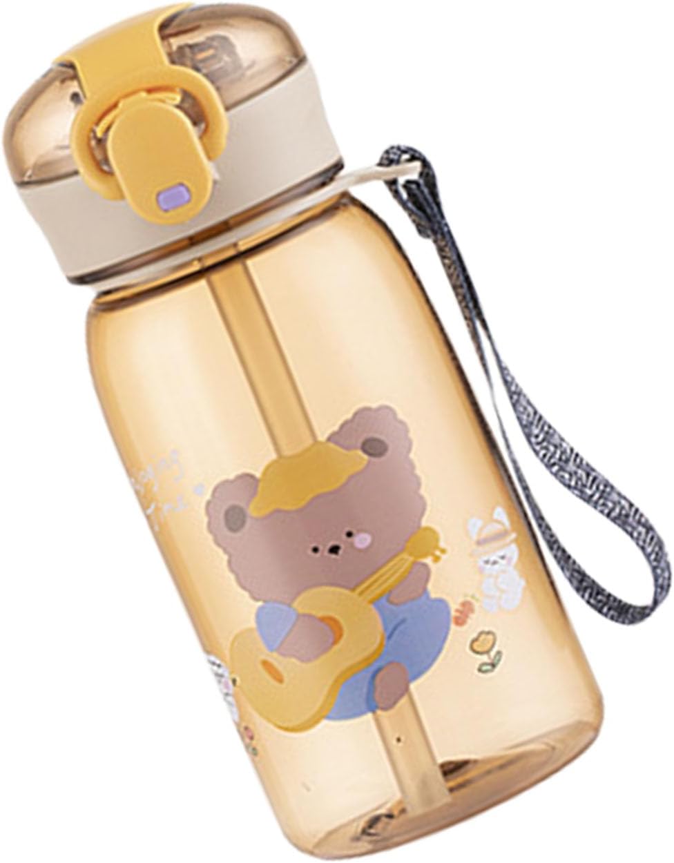 3. Extra-Large Transparent Water Bottle with Comfortable Grip, Straw Lid & Secure Seal for Sports, Workouts & Daily Use Ergonomic Handle Travel Cup