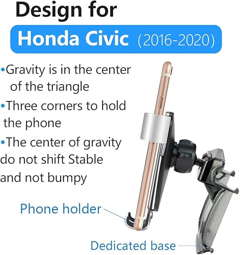 Miniatura 6 de Soporte de teléfono de coche para Honda Civic 2016 2017 2018 2019 2020 2021 10 generación Accesorios para interiores de automóvil, mejor soporte