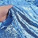 AMZLOKAE Fabric by The Yard Baby Blue Sequin Fabric Tablrcloth Shower Curtain Sewing Fabric for Sequin Dress Clothing DIY,Square Fabric,Backdrop Curtains (1 Yard, Blue)