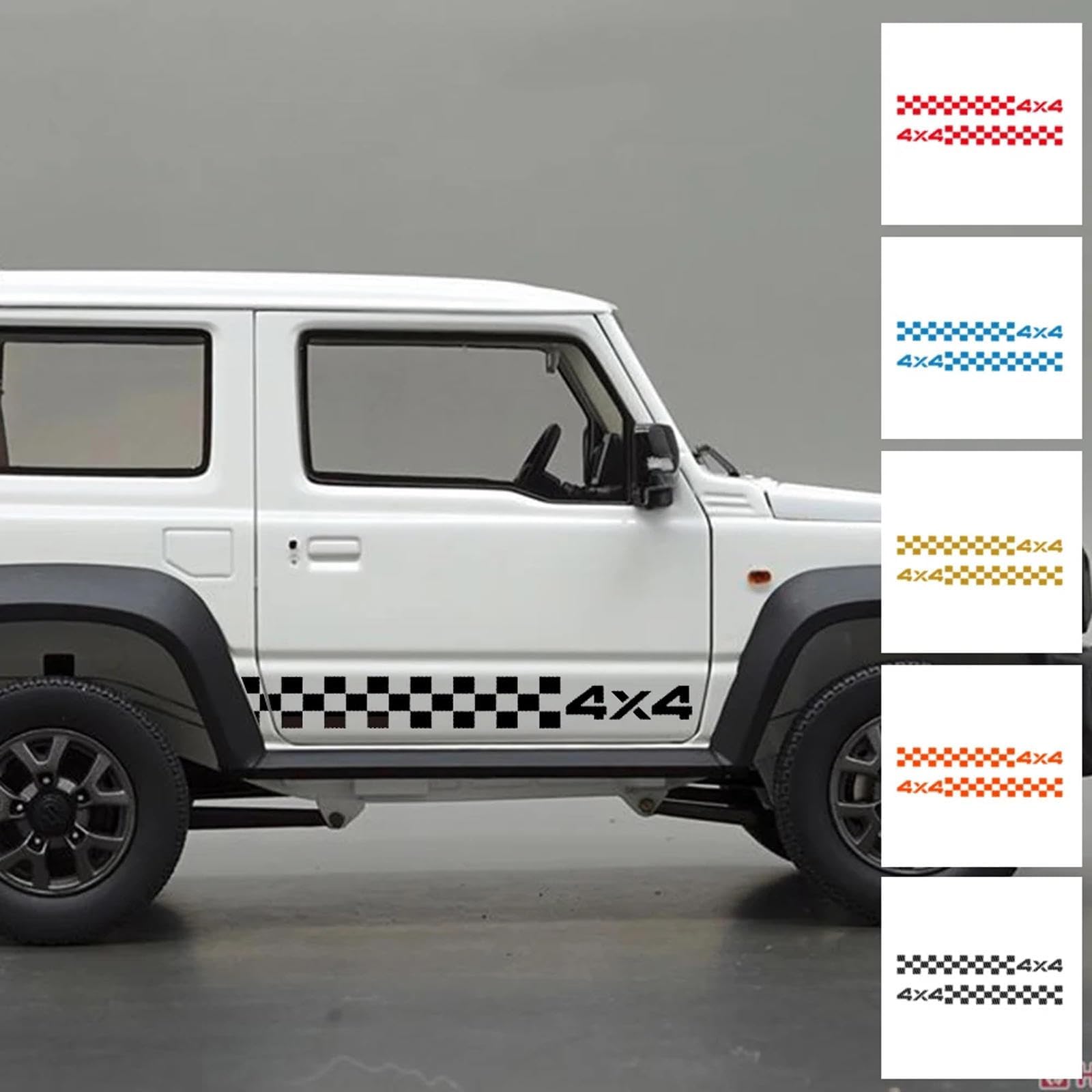 IBLUON2Pcs Car Door Stickers Racing Sport Style Auto Vinyl Decal,Fit for Suzuki Jimny 4x4 JB Tuning Accessories