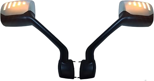 Fortpro - Espejo de capó con luz de giro LED de repuesto para Kenworth T680/880, Peterbilt 579, ambos lados | F247658-59BS