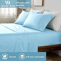 Vista 111 de HENGWEITEXT 18 Inch Cal King Sheets Deep Pocket,4 Piece Sheet Set Breathable and Cooling,Microfiber Sheet Set Deep Pocket,Wrinkle Free Shrinkage &