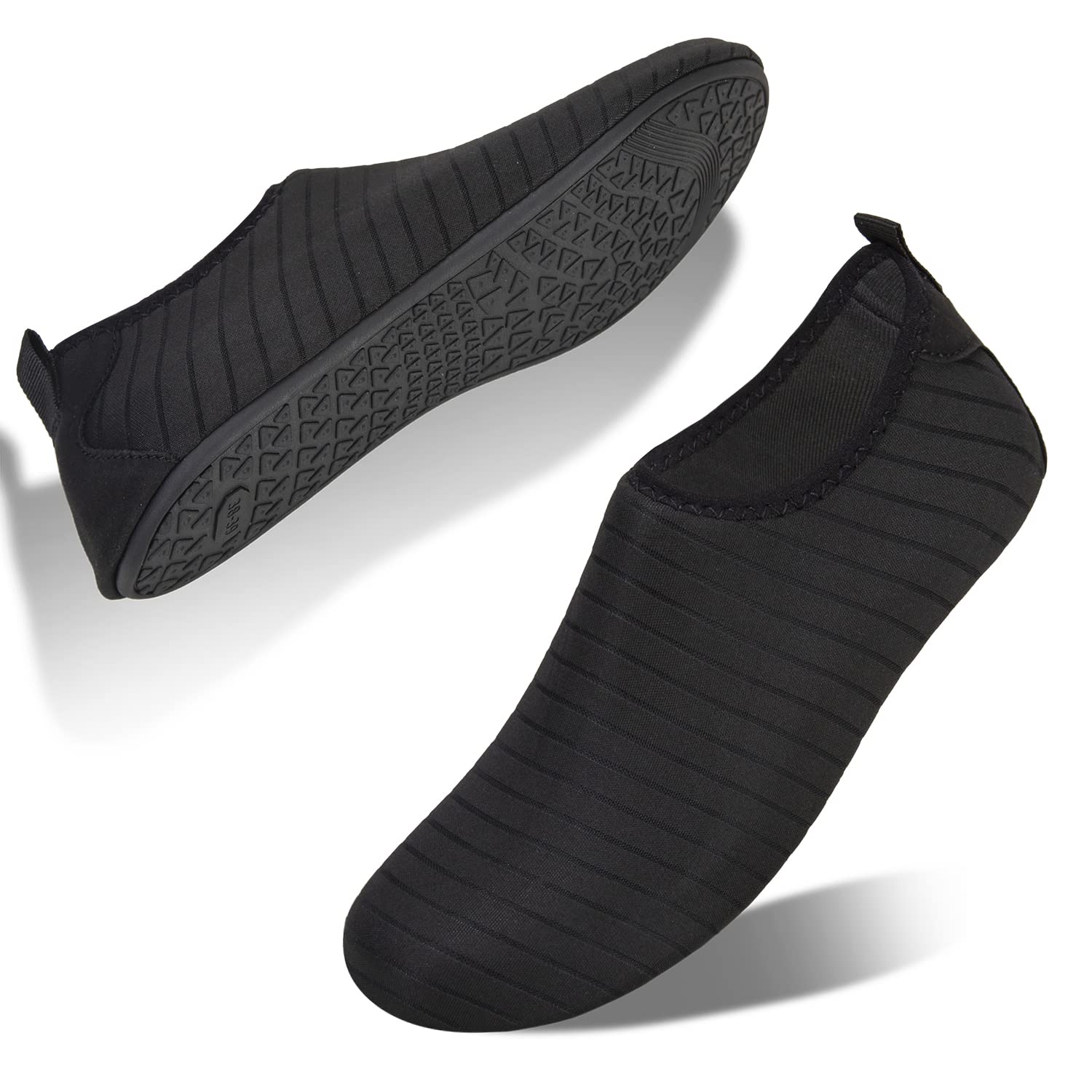 IceUnicorn Water Shoes Men Women Beach Swim Aqua Barefoot Socks Pool Quick Dry Yoga(8019 Black 34/35)