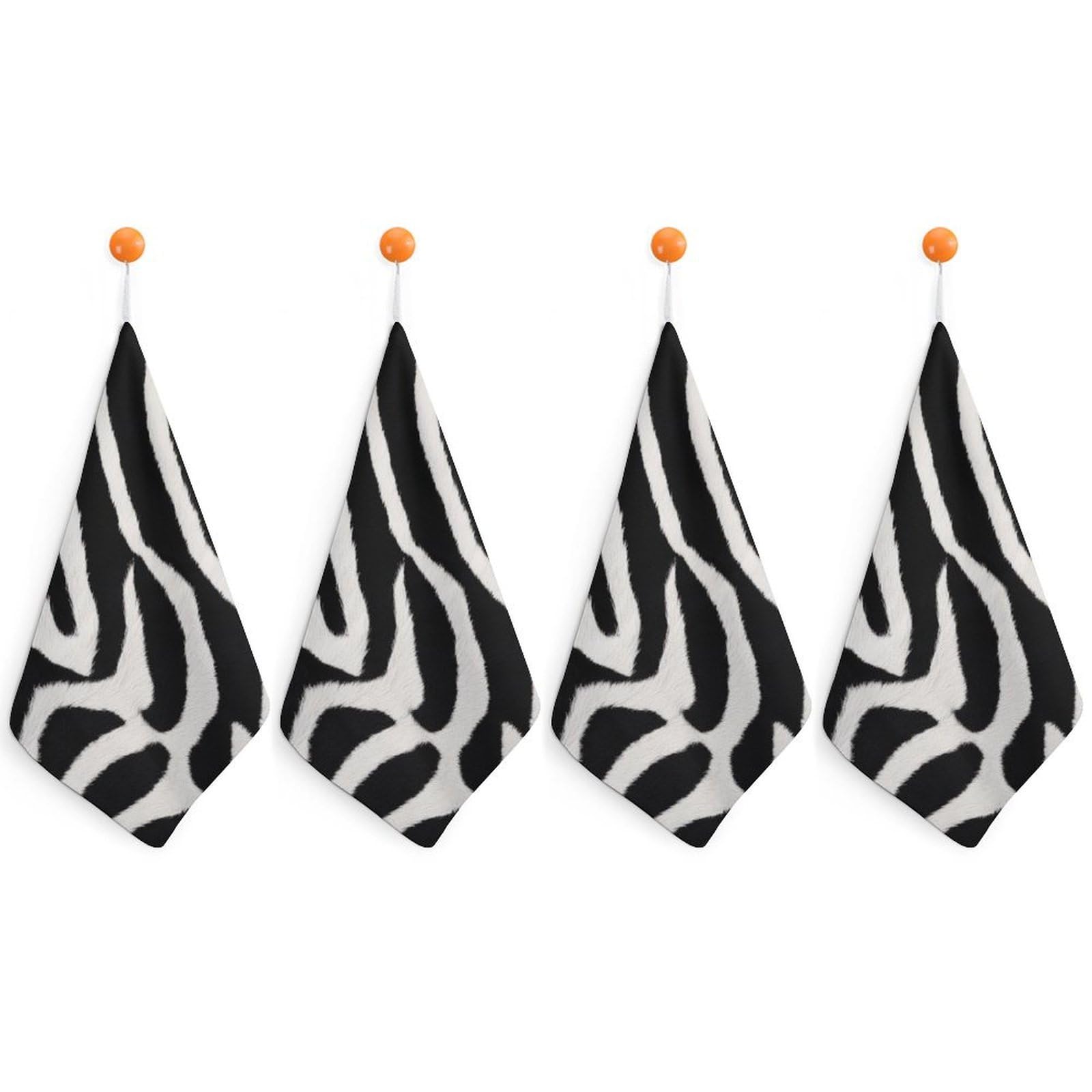 VstaDank Zebra Animal Hand Towel Skin Friendly Face Towel Machine Washable Washcloth Reusable Makeup Remover Cloth Soft Feel Fingertip Towels Multi-Purpose Wash Cloth for Bathroom