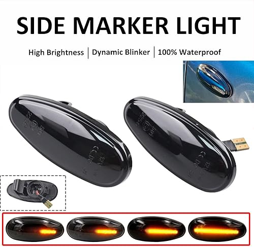 Miniatura 8 de Marcador lateral secuencial dinámico LED MR522027 para Mitsubishi Outlander Lancer Galant Pajero Shogun MK3 Sport K9 2003 2004 2005 2006,