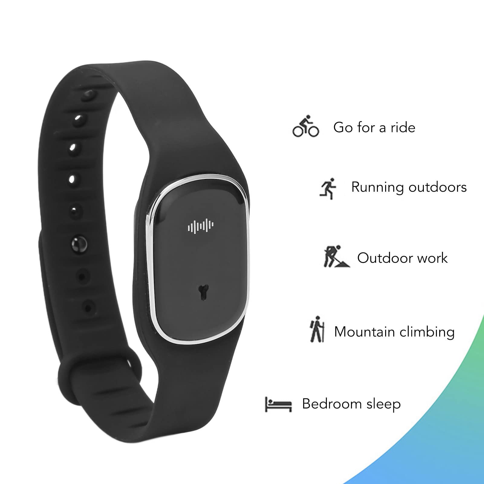 Gonetre Bracciale Repellente per Zanzare, Bande di Zanzare Elettronica Sonora, Braccialetto Repellente per Insetti, Orologio Repellente USB Ricarica Orologio da Polso Repellente (Nero)