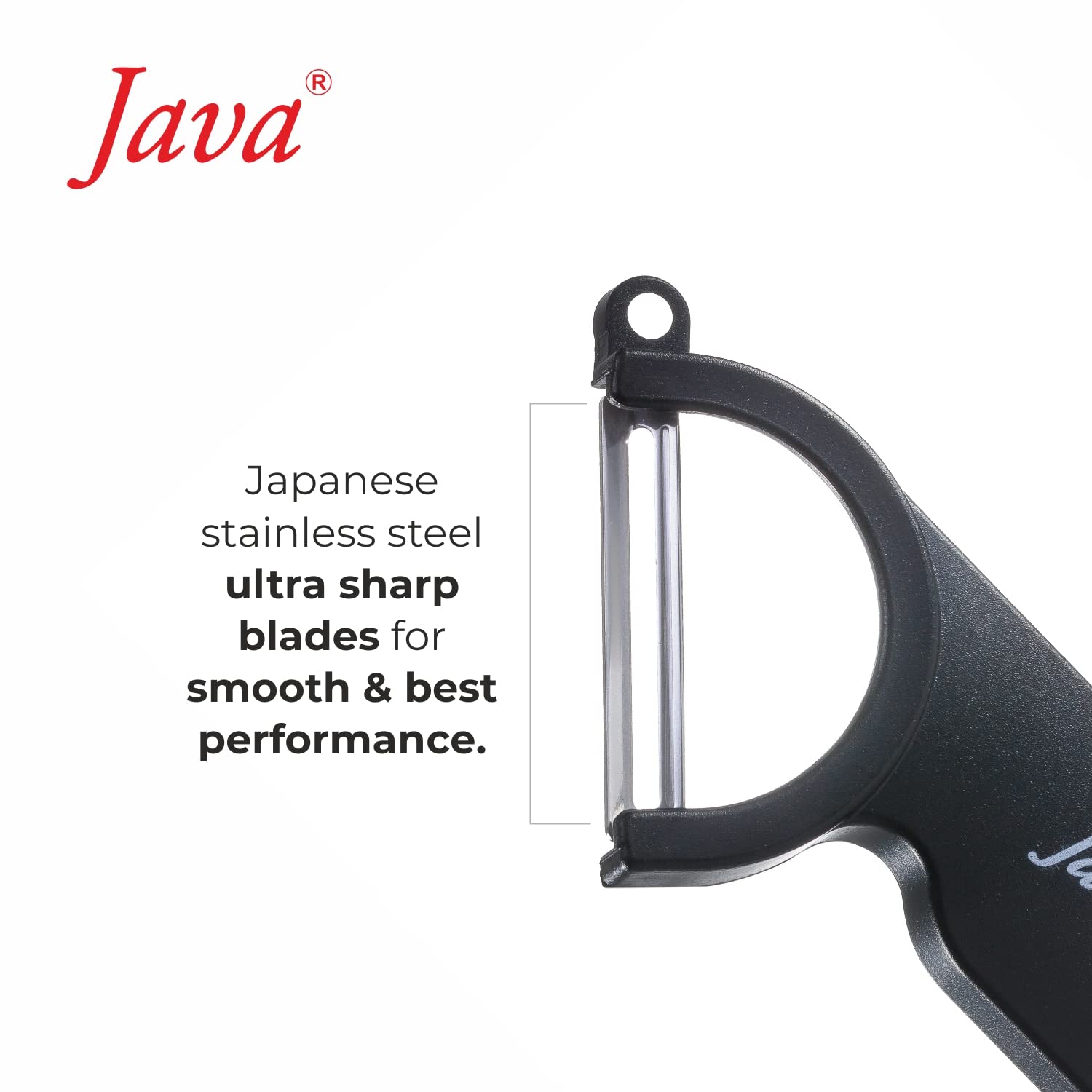 JAVA Multi-Peeler Kitchen Peeler, Ideal for Fruits and Vegetables for Kitchen Use Stainless Steel Edge Kitchen Tool for Home and Professional, Black