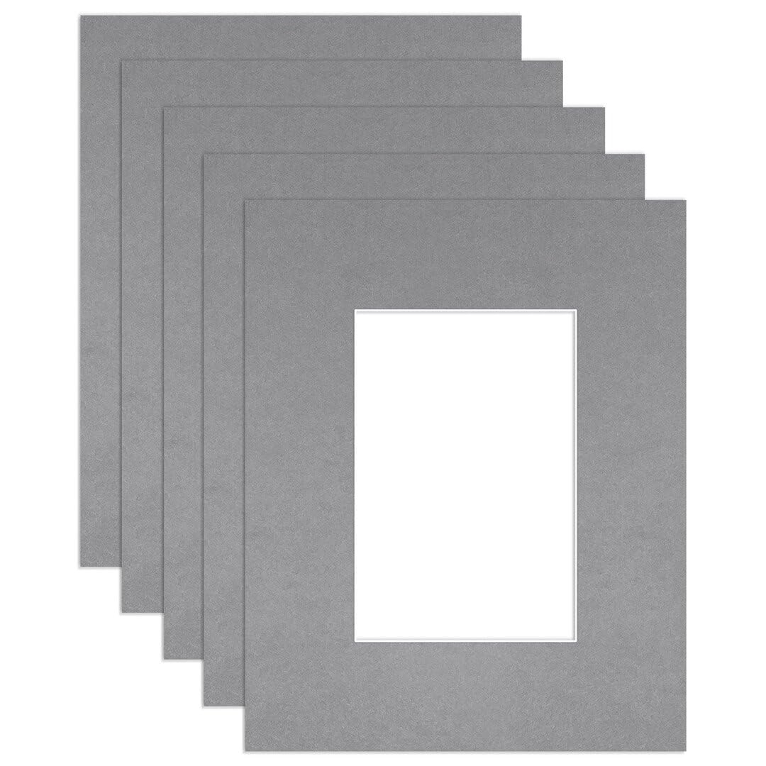 Procut Global 10x8" Mid Grey Picture Mounts - Fits 6x4" Photo Size — image 1