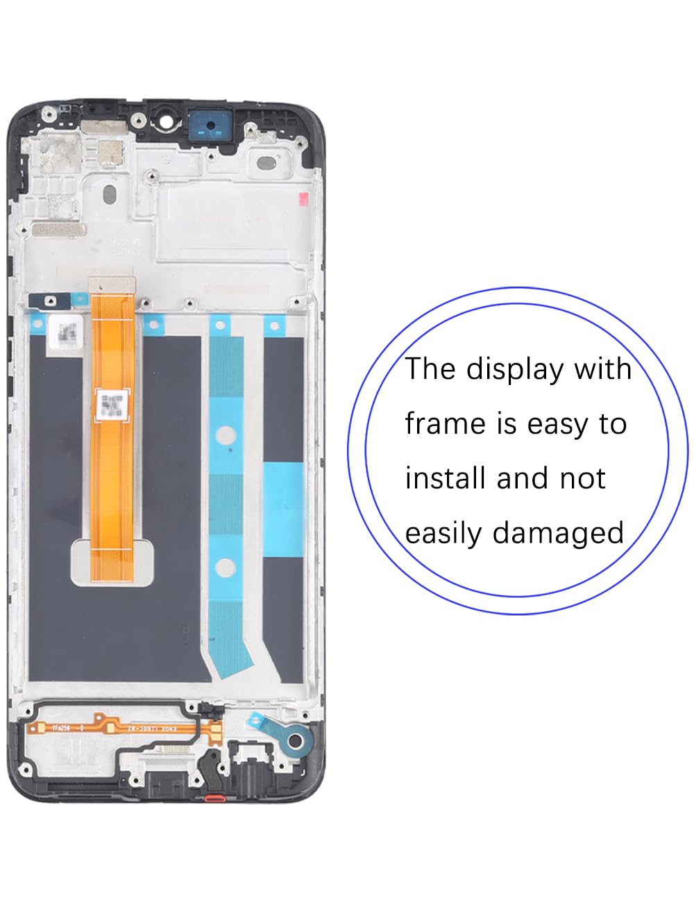 Display di ricambio per display LCD Oppo A15/A15s, CPH2185 CPH2179, touch digitizer Assembly, kit di riparazione (nero con cornice)
