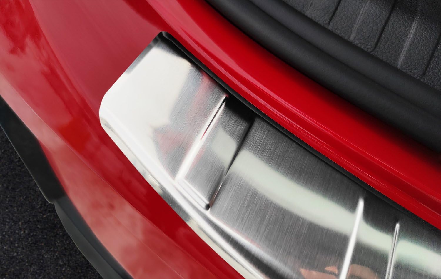 AVISA | Protezione Paraurti Posteriore | Compatibile con Audi Q3 2018+; Acciaio Inossidabile, Spazzolato, Argento; Proteggi il Paraurti Posteriore della tua Auto dai Danni