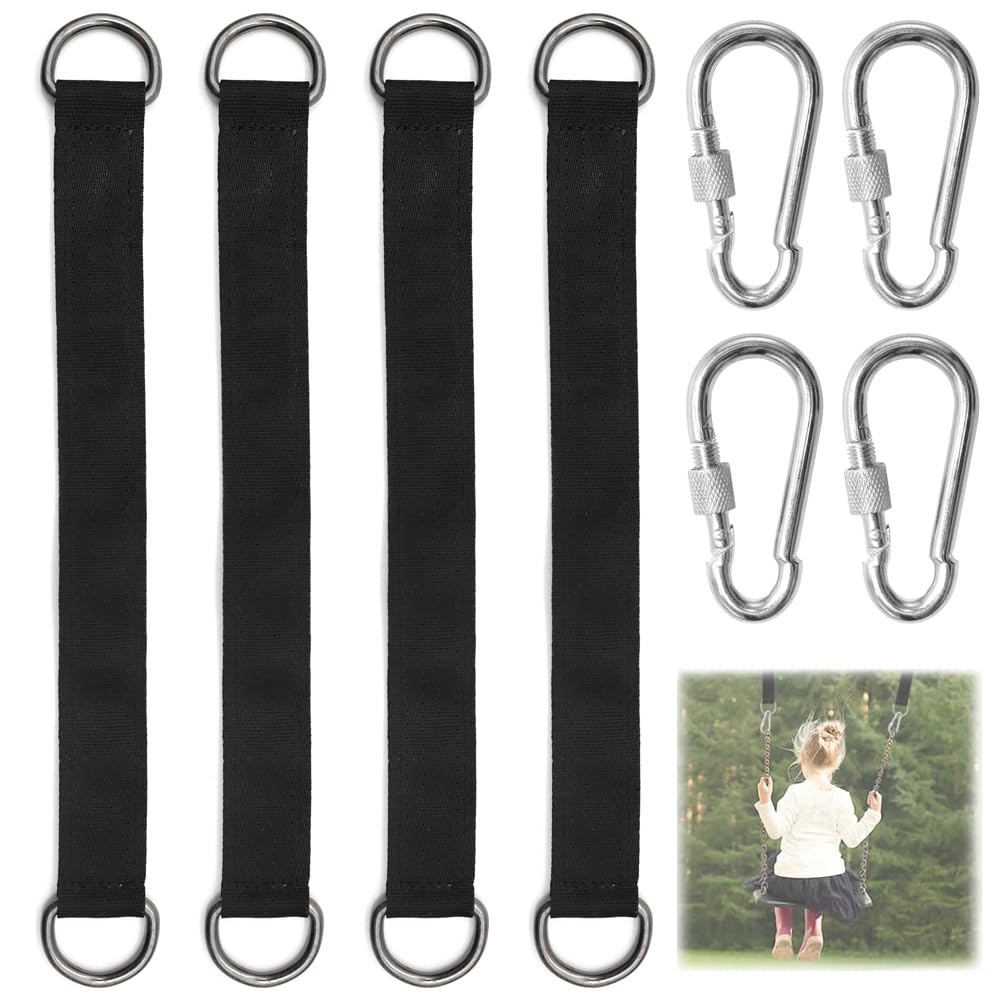 Kit Fissaggio Per Amaca E Altalena Batheidon | 2 Cinghie Nylon, Moschettoni Acciaio | Per Esterno/Interno - Foto 10