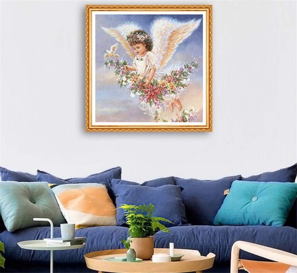 DIY 5D Diamantmalerei „Angel Girl Wings“ – 50x100cm Set Mit Runden Diamanten & Werkzeug