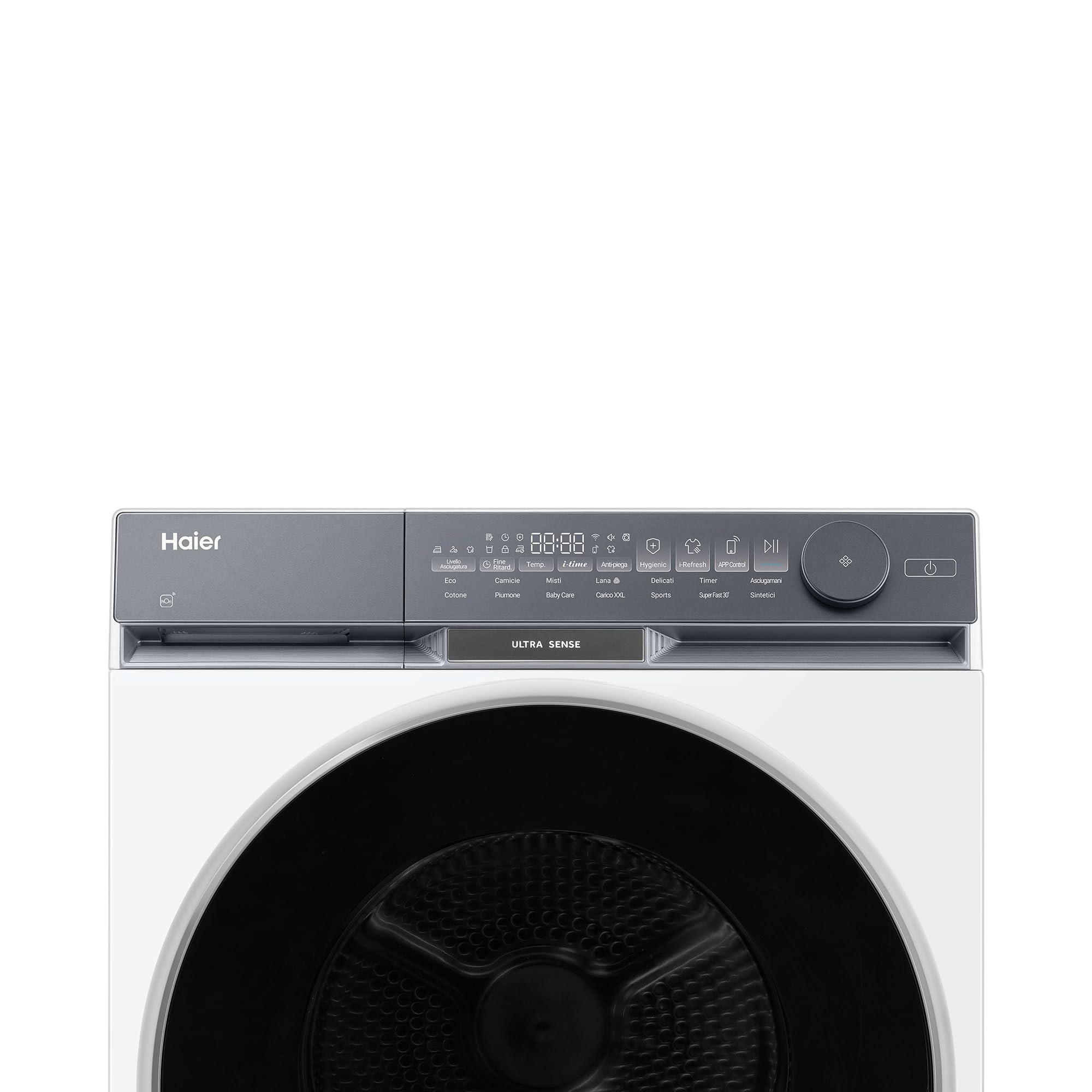 Haier X Serie 9 Asciugatrice 9 Kg a Pompa di Calore, Libera Installazione, Classe C, Ultra Sense 3D Tech, Ultra Reverse Drum, Wi-Fi e App hOn, Filtro 3in1, 84.5x59.5x68.4 cm, Bianca – HD90-CQ387U1-IT