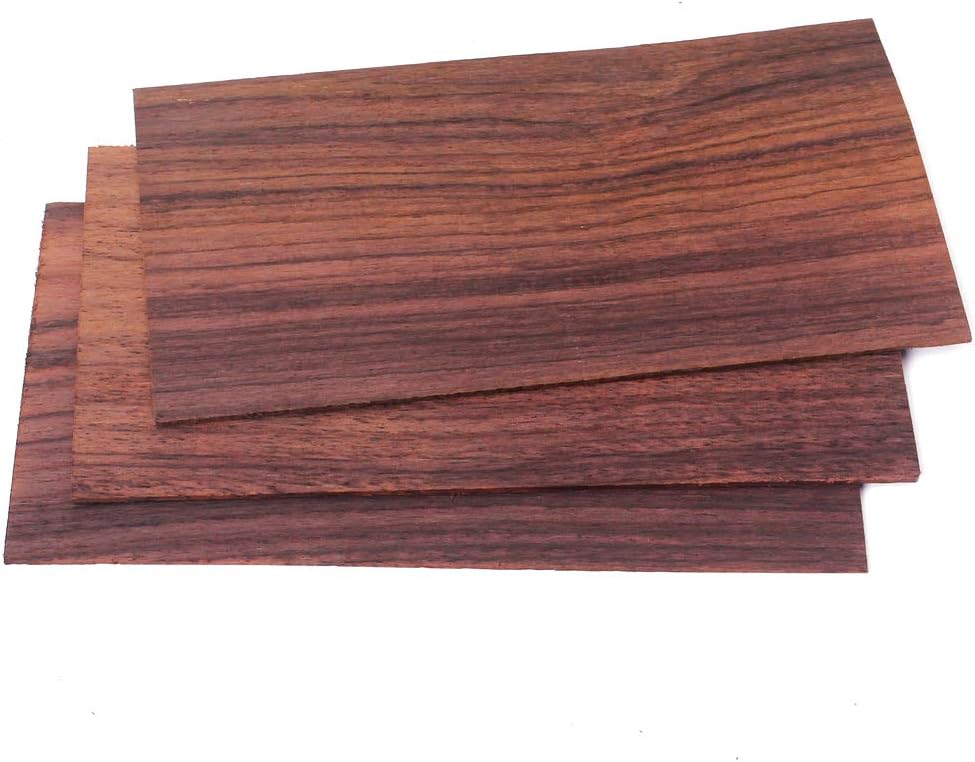 Guitar Veneer,3Pcs Wood Guitar Headplate Head Veneer for Guitar Luthiers Replacement Tool (Rosewood)