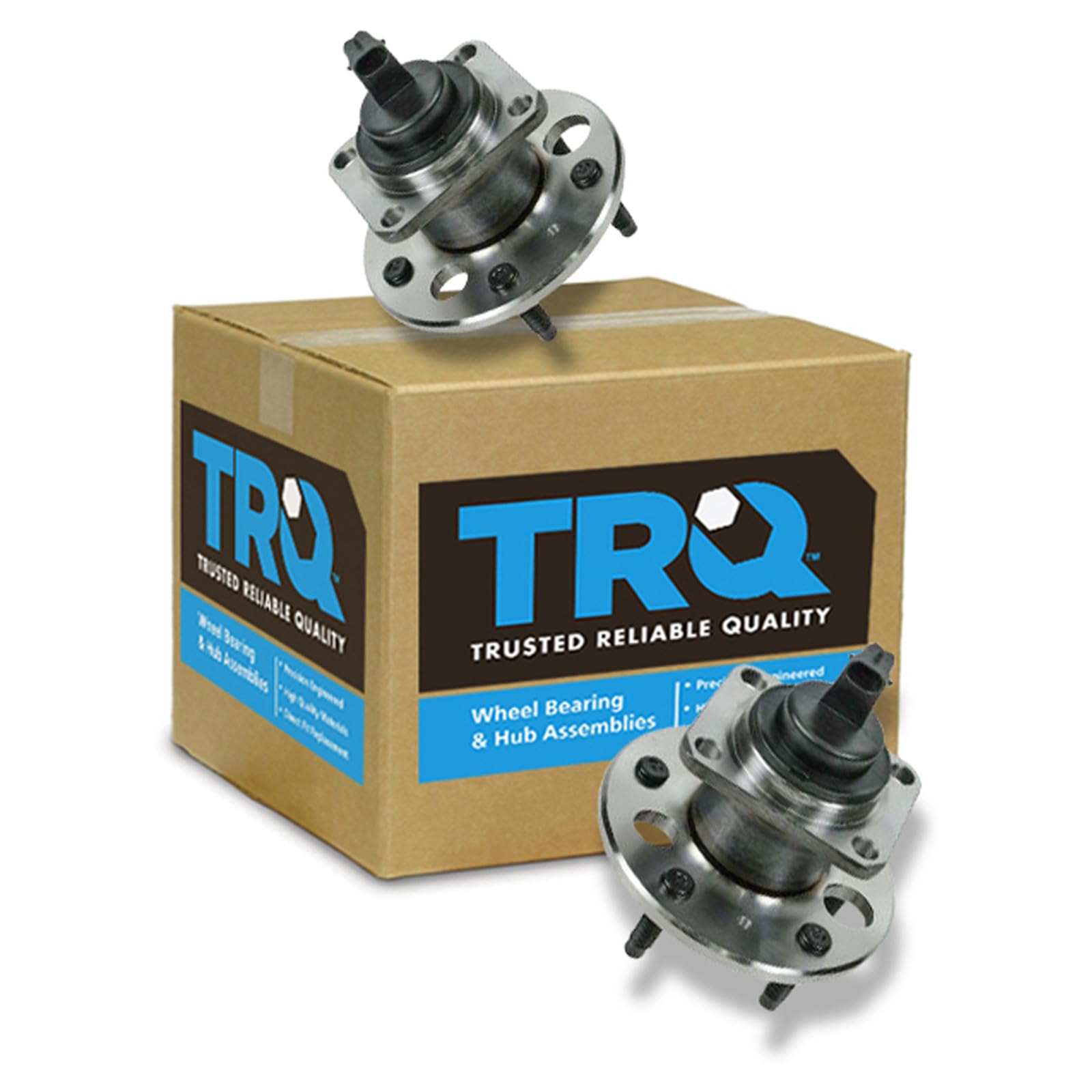 TRQ 2 Piece Rear Wheel Bearing &amp; Hub Assembly Set