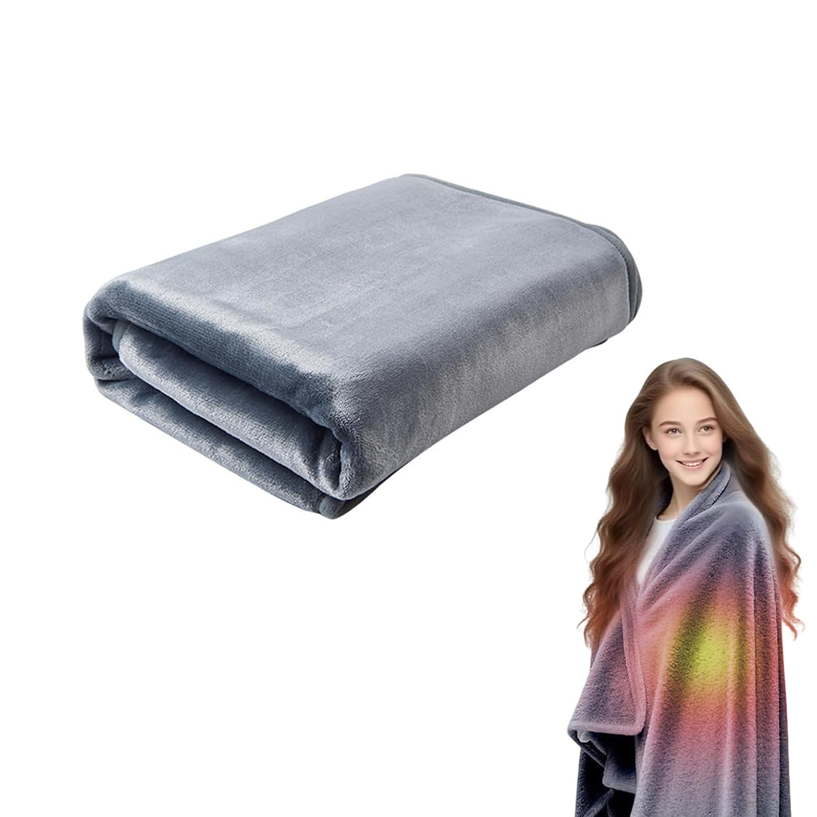 USB Heated Blanket, Portable Electric Blanket with 3 Heat...