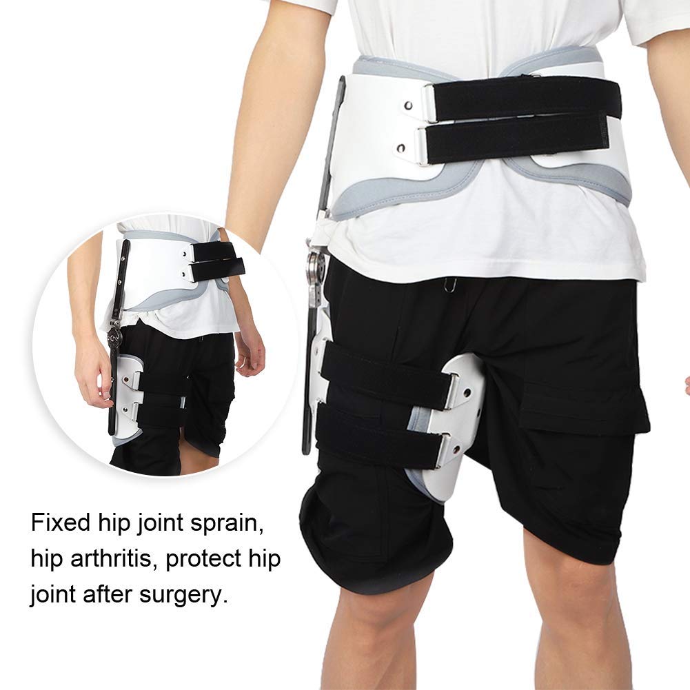 Tutore stabilizzatore per anca, tutore per ortesi, sciatica, coscia, anca, ortesi postoperatoria, fascia a compressione per alleviare il dolore all'anca, gamba destra, adulto