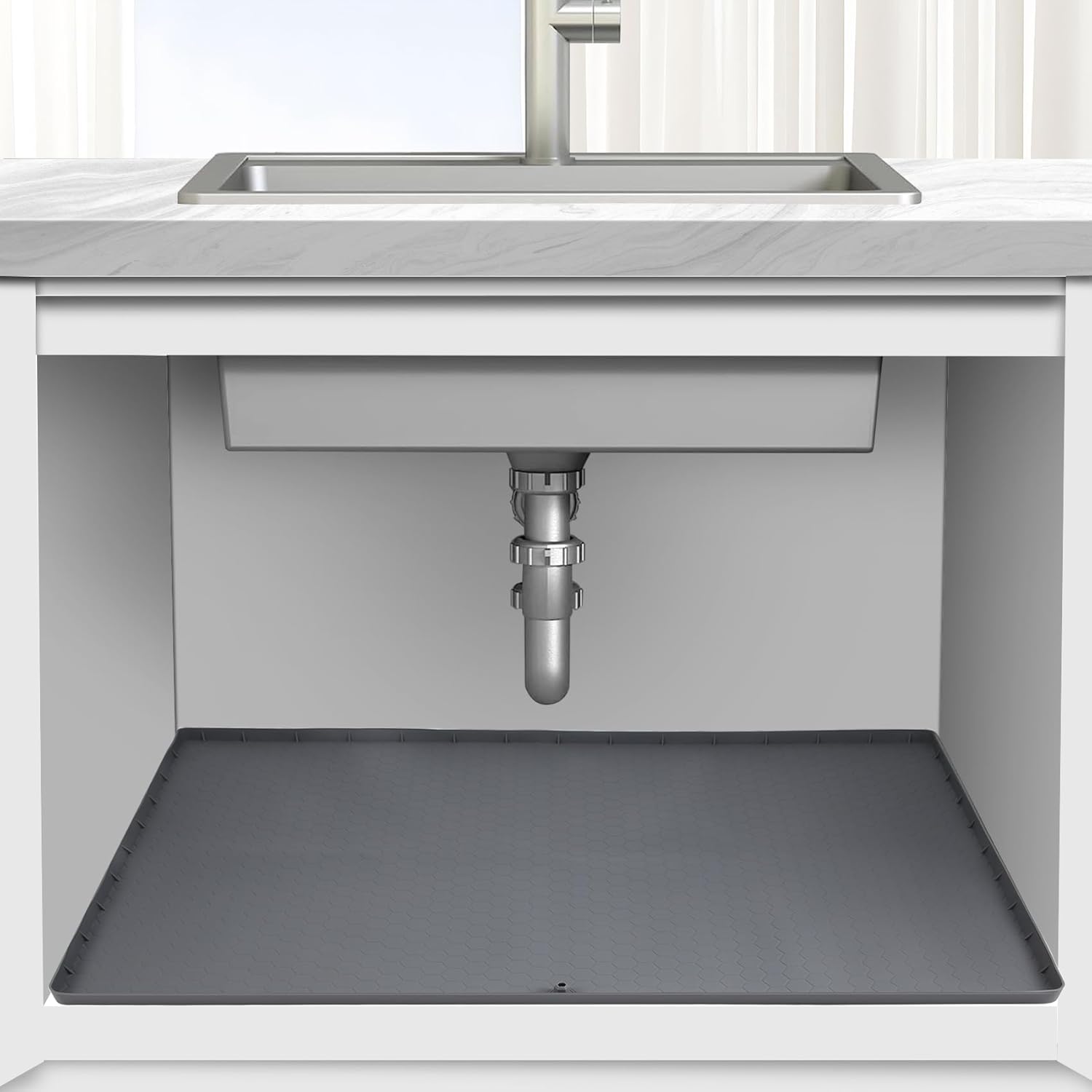 Hepzest 34" x 22" Mat, Waterproof Silicone Liner Flexible Kitchen