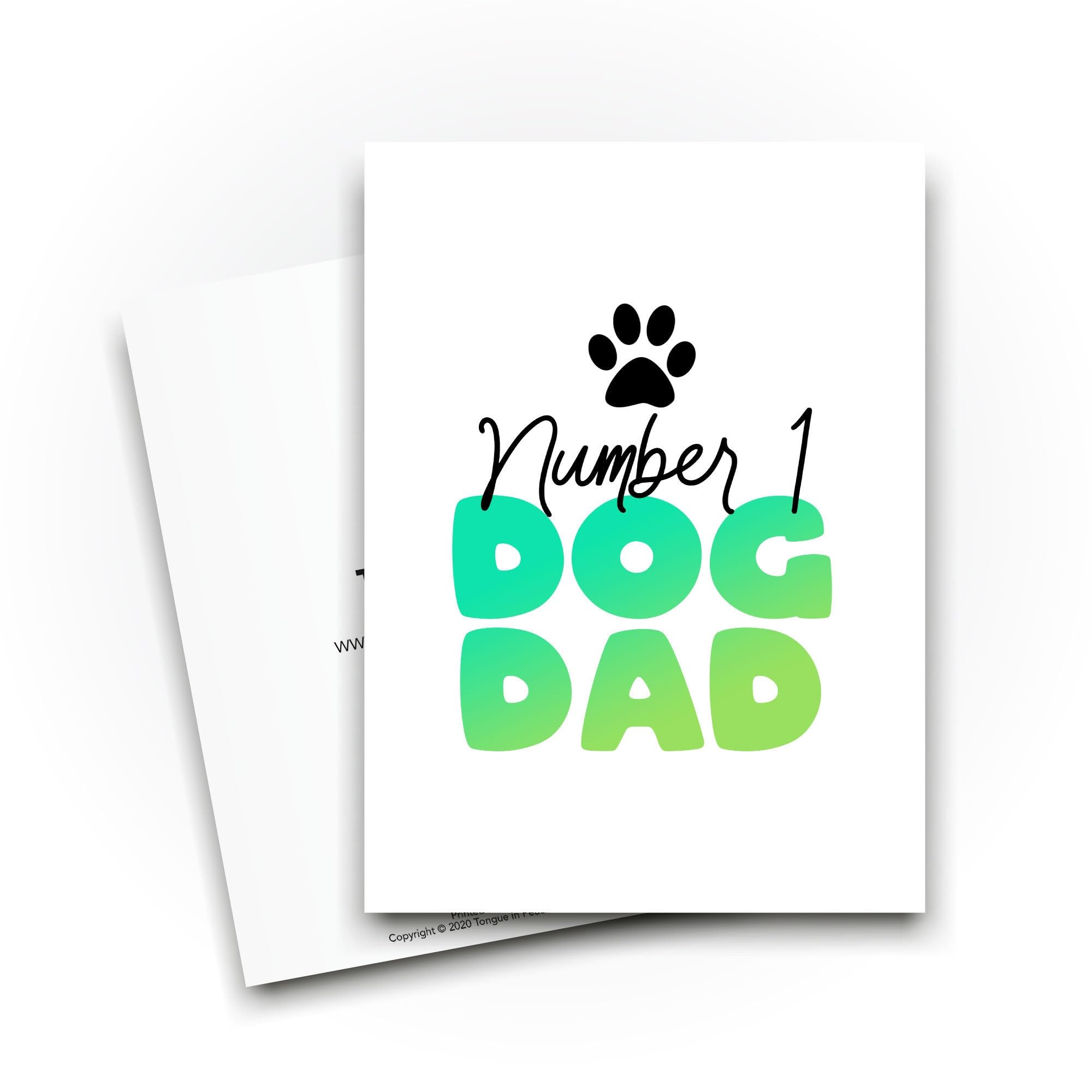 Cards from the Dog - Number 1 Dog Dad - Pet Owner Cards - Father's Day cards from the dog - Puppy Cards - CBH1701 - Image 4