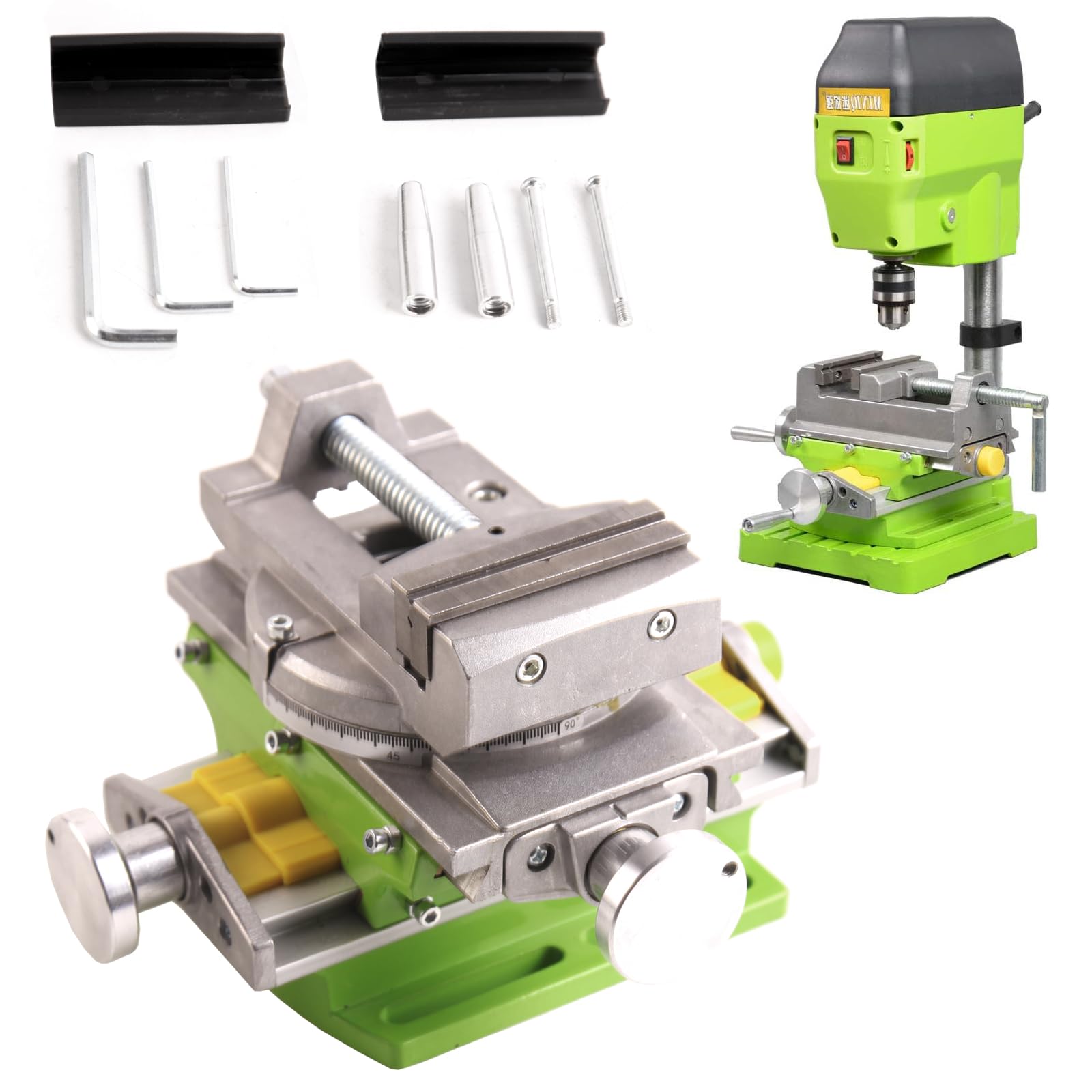 3" Cross Slide Drill Press Vise - 2 Way X-Y Compound Mill Milling Press