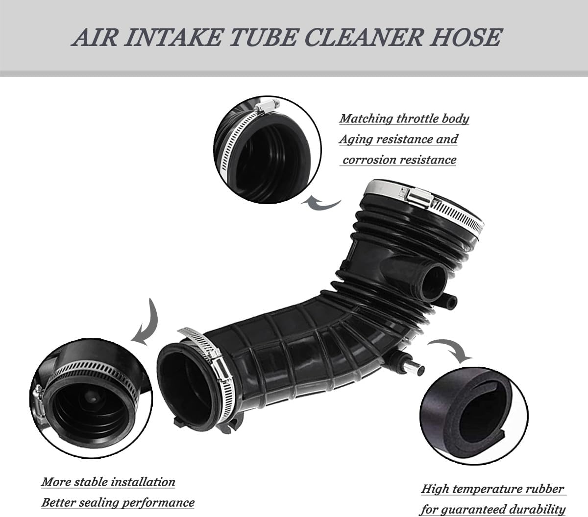 AUCERAMIC 17228-RBB-A00 Air Cleaner Intake Hose with Clamps Fit for 2006 2007 2008 ACURA TSX 2.4L l4