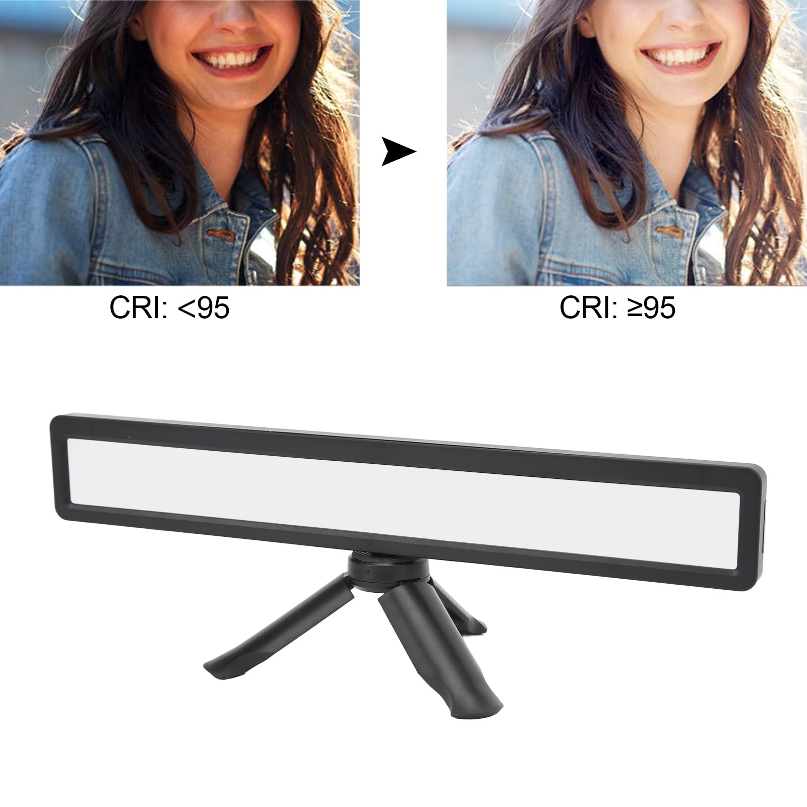 Goshyda Illuminazione per Videoconferenza, Mini Luce di Riempimento a LED 2500-9000K 3 Luci per Webcam con Temperatura Colore, con Clip Ad Angolo Regolabile, per Registrazione Video