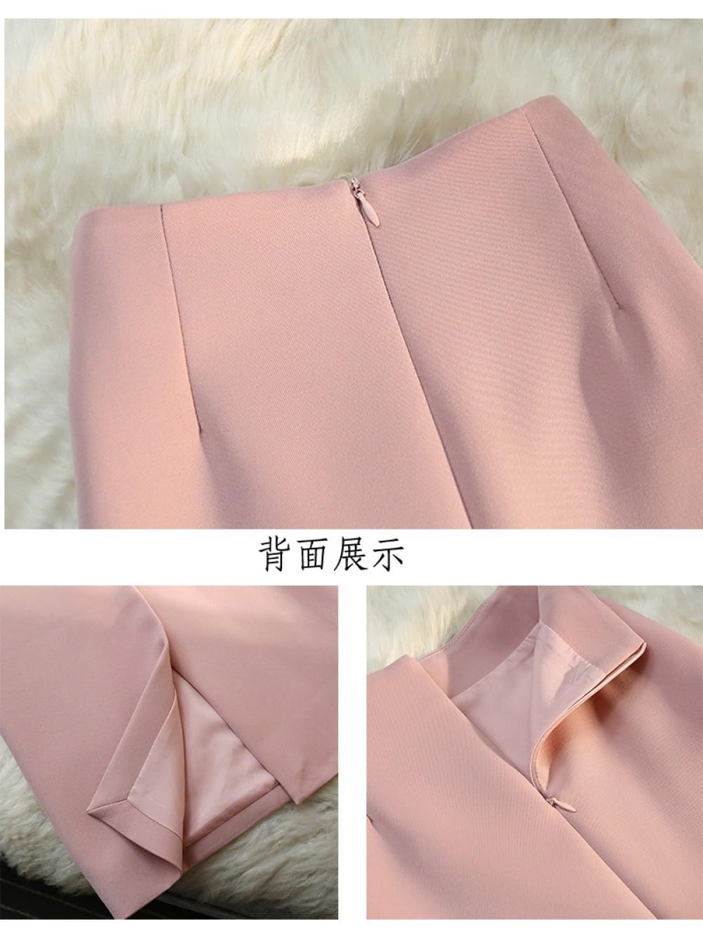 Damen-Midirock Mit Hoher Taille, Einfacher Anzug, Bleistiftrock, Rückenschlitz, Gerade, Hüftumwickelter Rock, Einfarbig, Eleganter Büro-Langrock Für Mädchen Und Damen