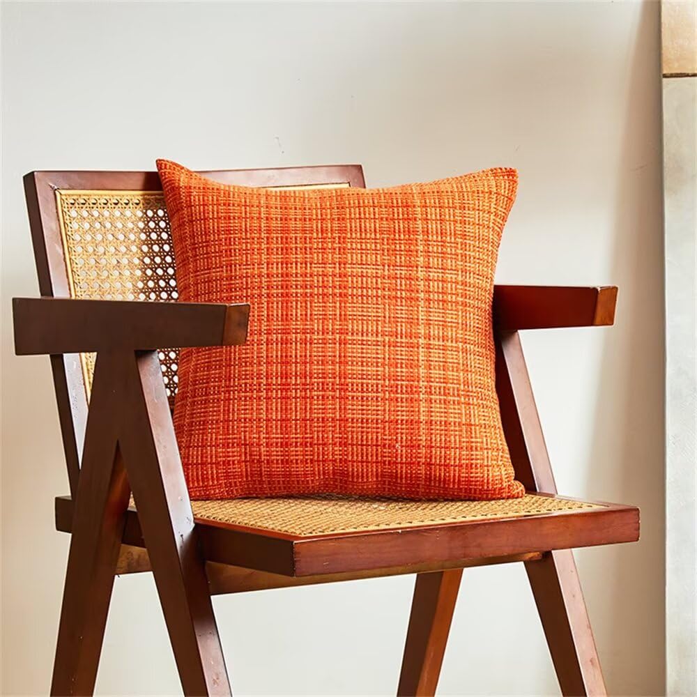 Juego de 2 fundas de almohada decorativas impermeables para exteriores, 45 x 45 cm, textura tejida, fundas de cojín de lino para sofá, jardín, patio, sofá, banco, decoración de sala de estar