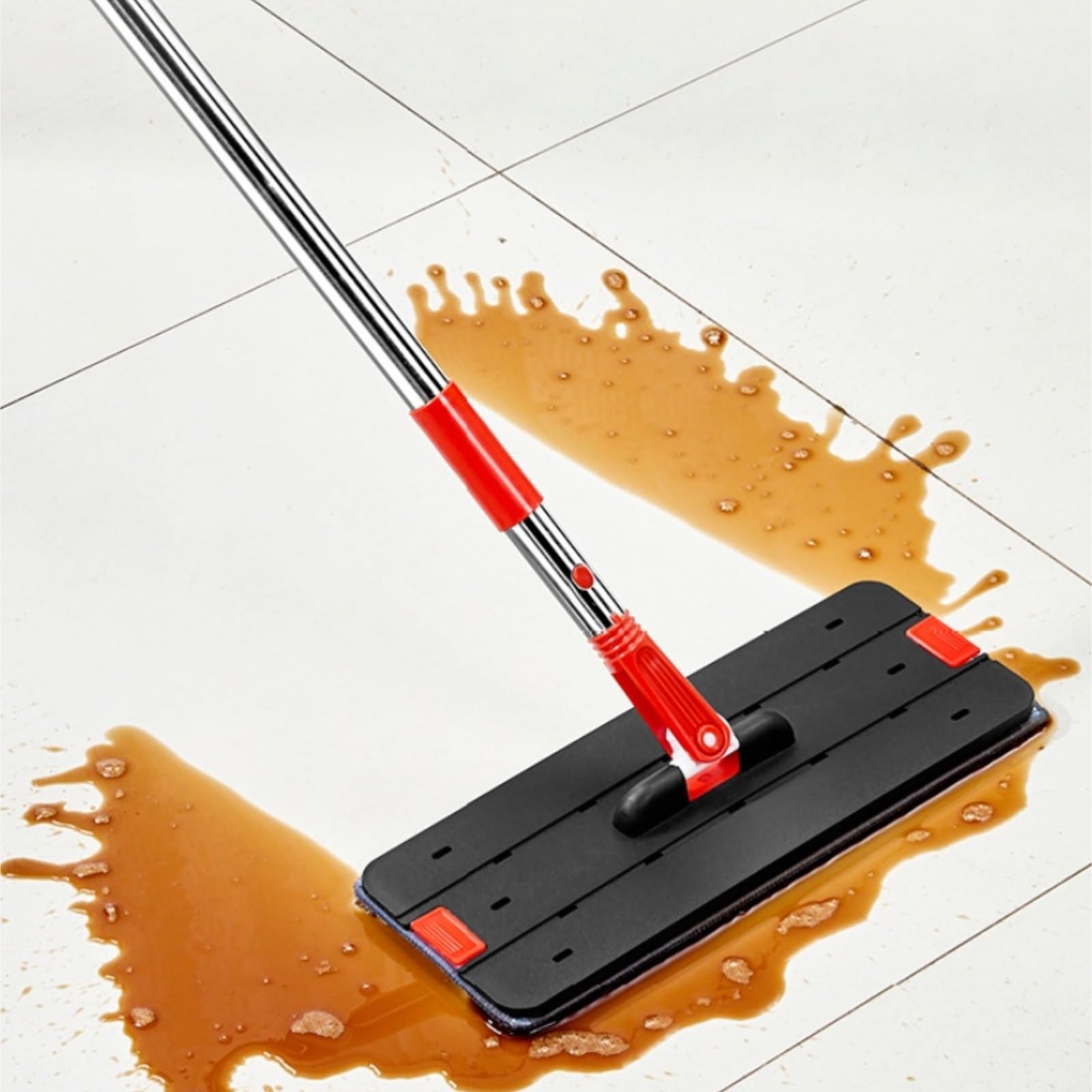 Fregona Juego De Trapeador Plano Y Balde con Almohadillas para Cocina, Baño Baldosas para Pisos Madera Limpieza Suelo