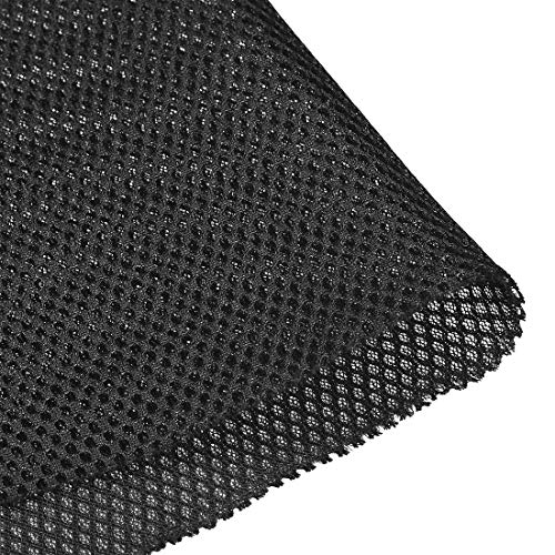 uxcell Black Speaker Mesh Grill Stereo Fabric Dustproof 0.5x1.45M 20 x 57 Inch