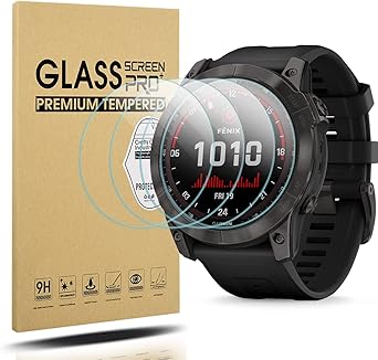 suoman 4 pack for garmin fenix 7x 51mm tempered glass screen protectorsmart watch 2 5d 9h hardness ultra thin tempered glass for garmin fenix 7x 7x