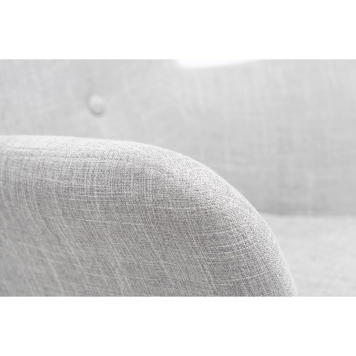 Fauteuil enfant scandinave en tissu gris polaire et bois clair BABY BRISTOL