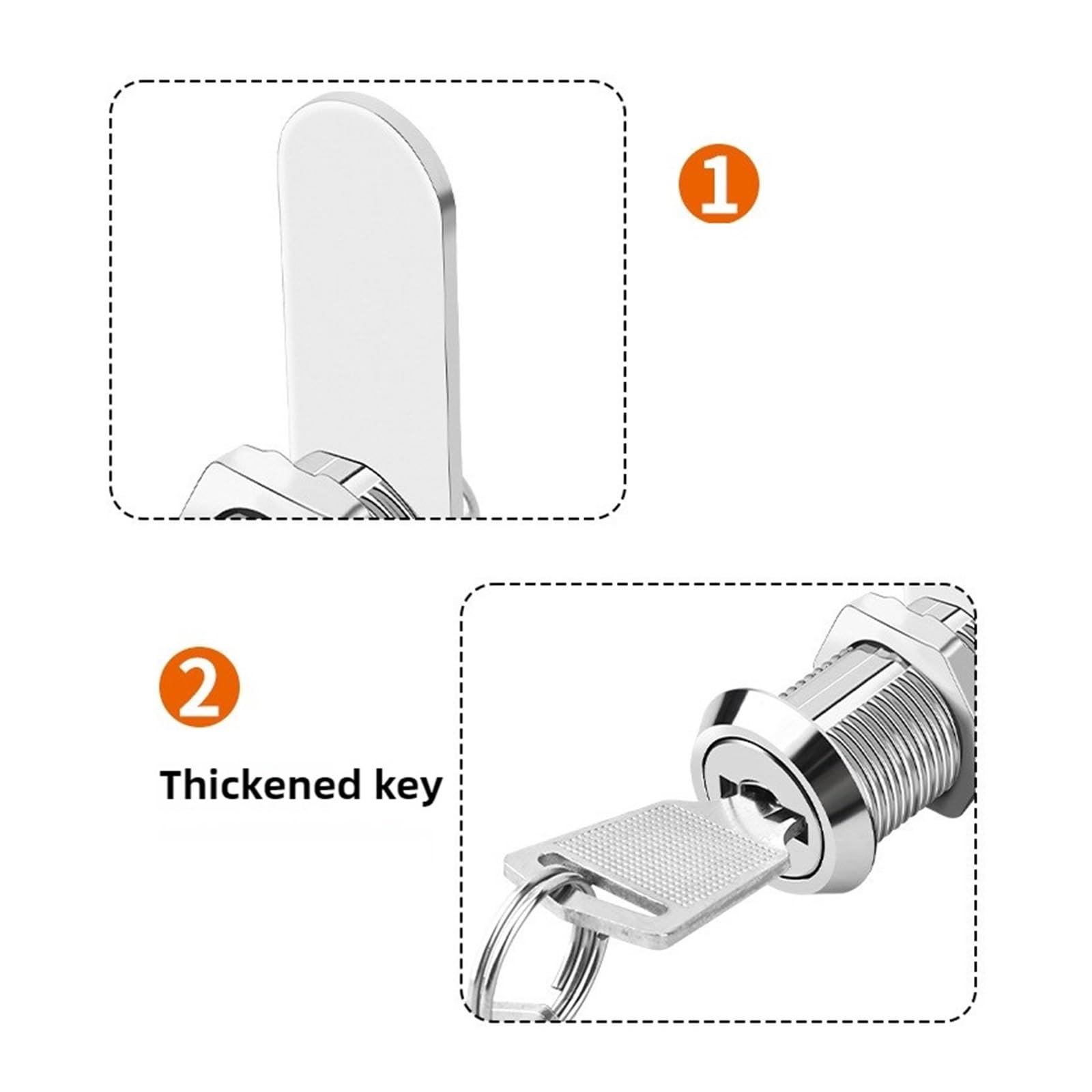 Zamki Do Szafek Ze Stopu Aluminium Z Kluczami | 16-30mm 5 szt. do szafki z szufladami Skrzynka na listy Skrzynka narzędziowa: Dostęp zamykany na klucz(5PCS 30mm)
