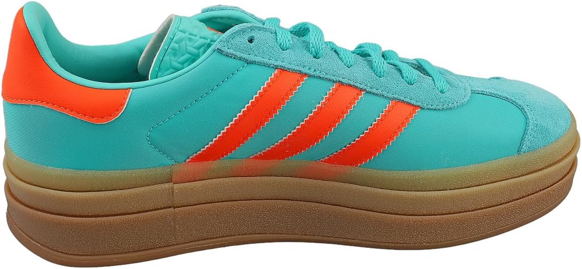 adidas Gazelle Bold Womens Sneaker (Mint Rush Orange, 7.5)