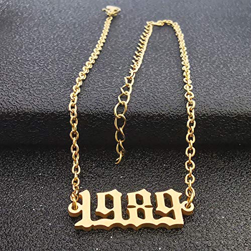 Csiyanjry99 Birth Year Ankle Bracelets For Women,14K Gold Plated Birth Year Number Anklets Adjustable Chain Beach Foot Ankle Bracelets For Teen Girls Birthday Gifts (1989) #TOP5