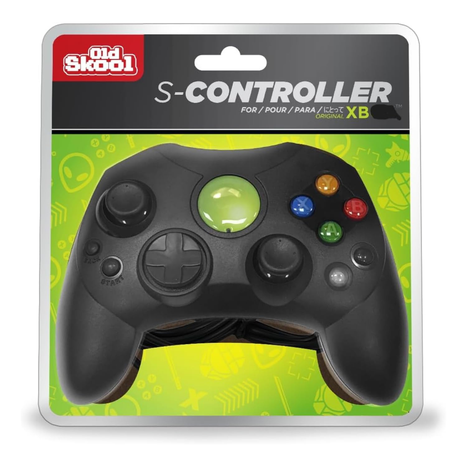 Old Skool Controller S-Type Wired Game Pad for Xbox - Black 276CFB0A