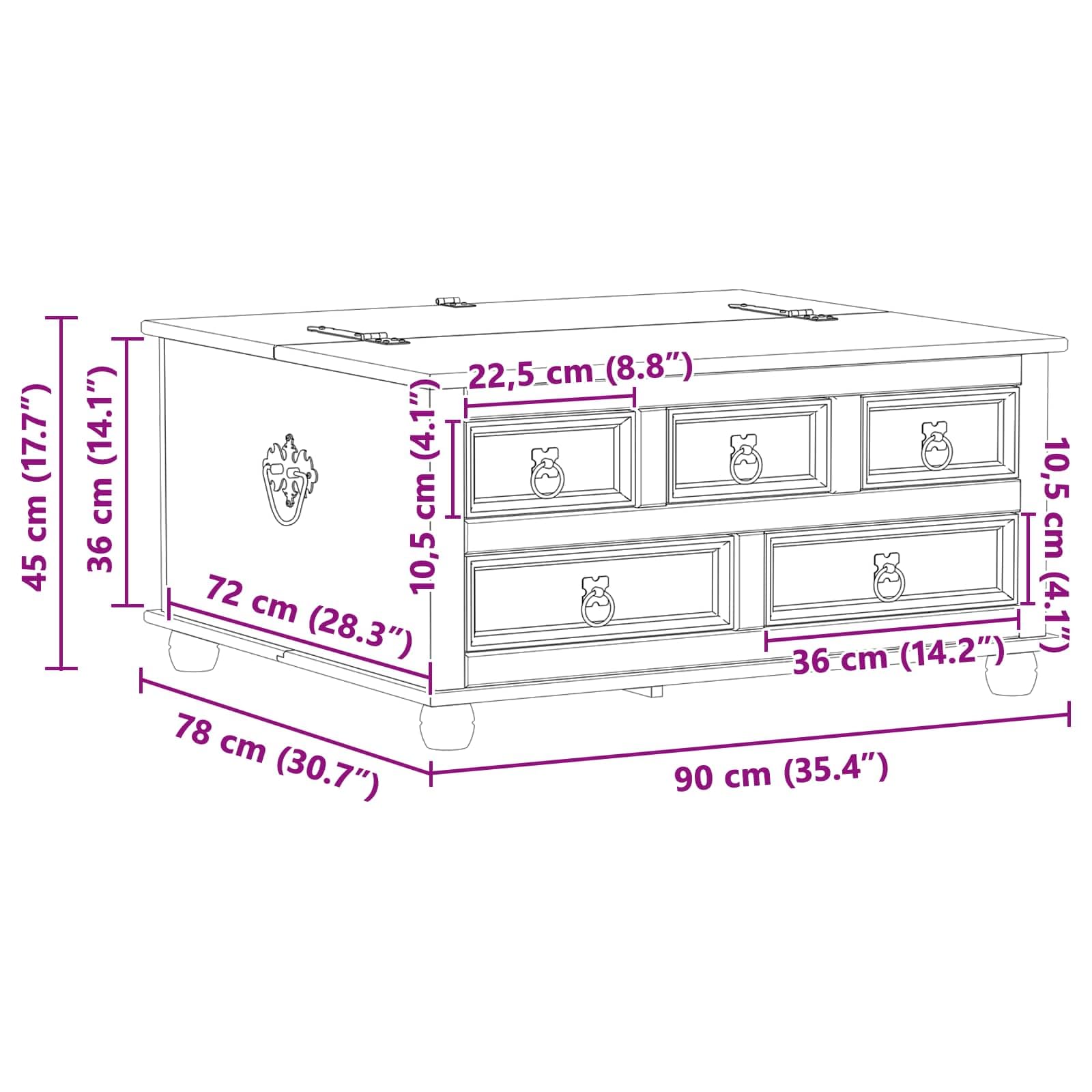 Caja de almacenamiento blanca 90 x 78 x 45 cm madera maciza de pino rústico baúl de madera con espacio de almacenamiento, caja decorativa, baúl de asiento, organizador para salón, dormitorio