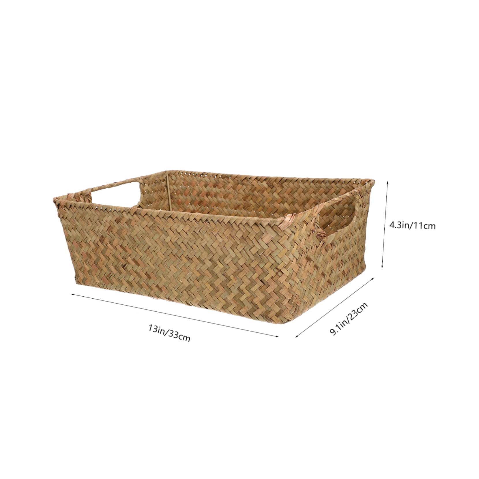 NAMOARLY Kitchen Storage Box Bread Container Storage Basket Fruit Tray with Lid Bread Baskets for Serving Woven Snack Basket Laundry Hamper with Lid Handwoven Basket Seagrass Tray Mat Grass