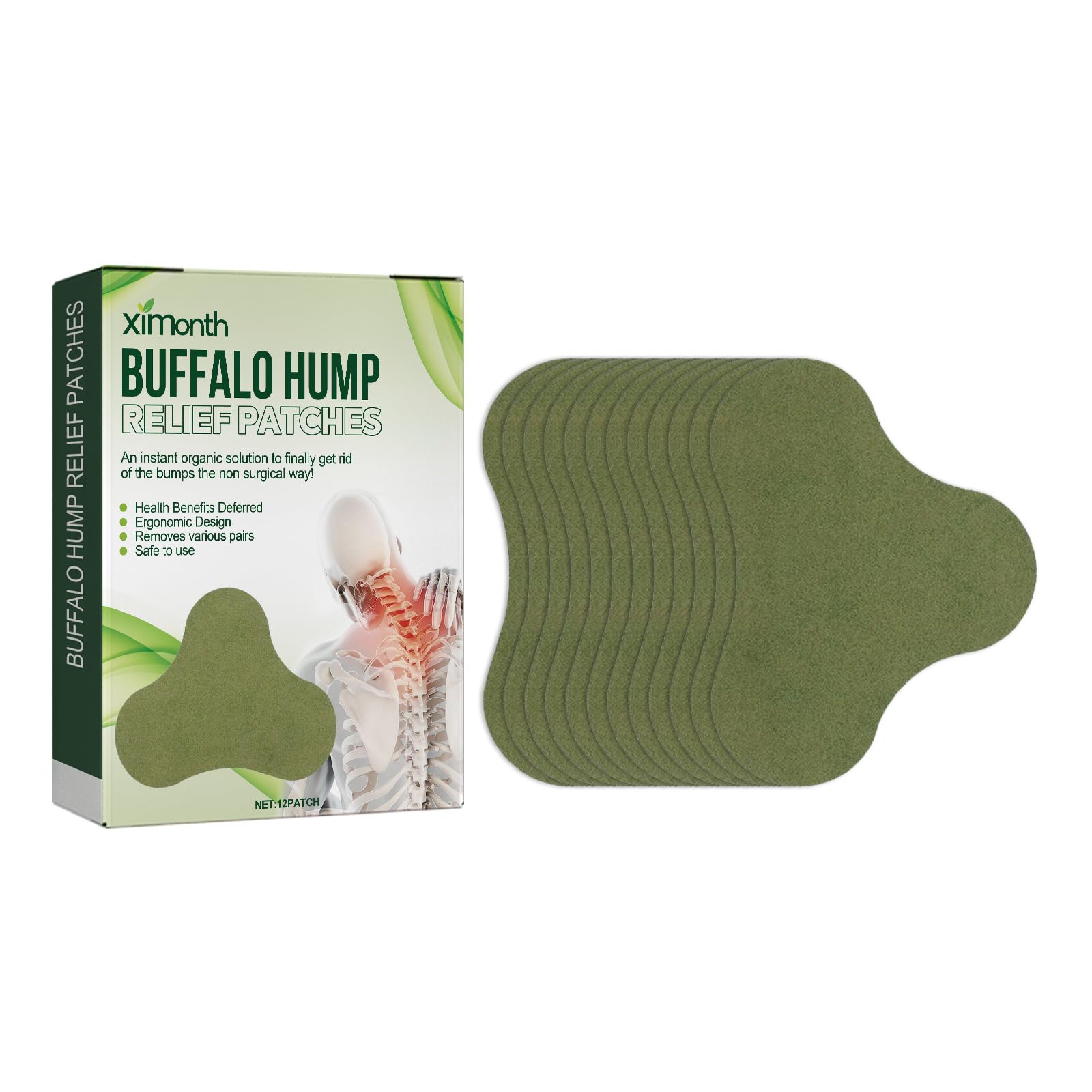 Hump Relief Patches – Wormwood Cervical Care Patch for Shoulder Strain, Lumbar Spine, and Back Discomfort (12pcs)-image-8