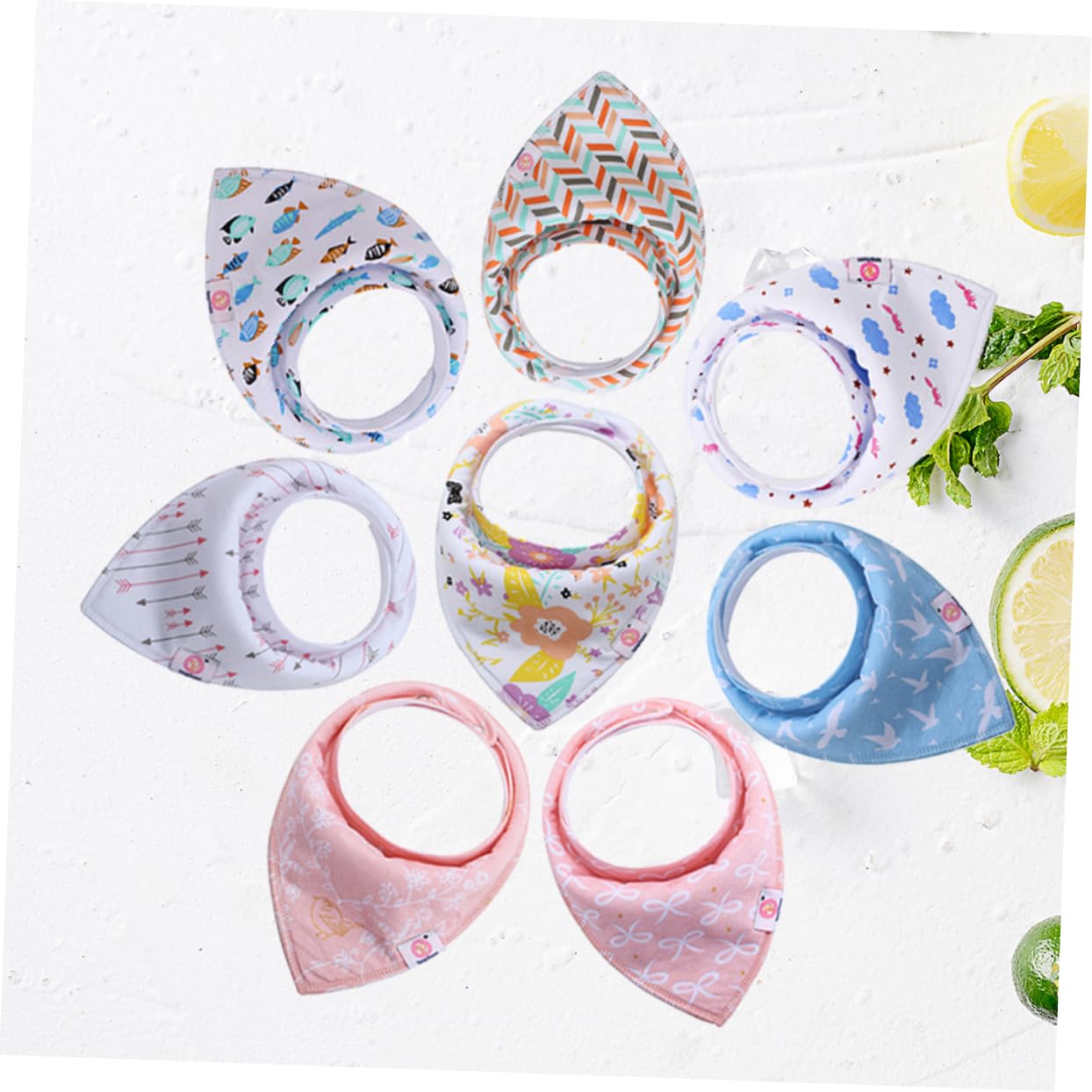 UPKOCH 16stücke Bandana Lätzchen Aus Baumwolle Wasserdichte Saugfähige Teething Und Fütterungs-tücher Für Neugeborene Stilvolle Muster Für Jungen Und Mädchen