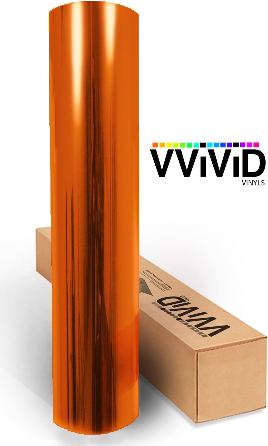 VViViD Transparent Colorful Vinyl Window Tinting Sheets (5ft x 6ft, Orange)