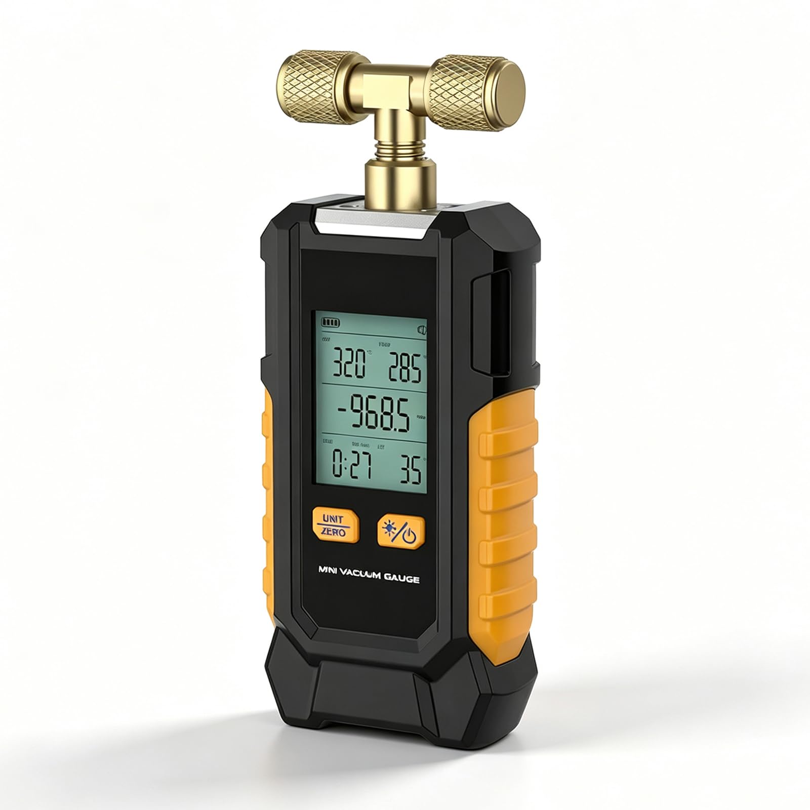 Manómetro De Vacío Digital, Detector De Fugas con Calibración Automática, con 6 Unidades Conmutables, Precisión De ±0,1%, con Pantalla LCD Retroiluminada, Herramienta De Diagnóstico HVAC