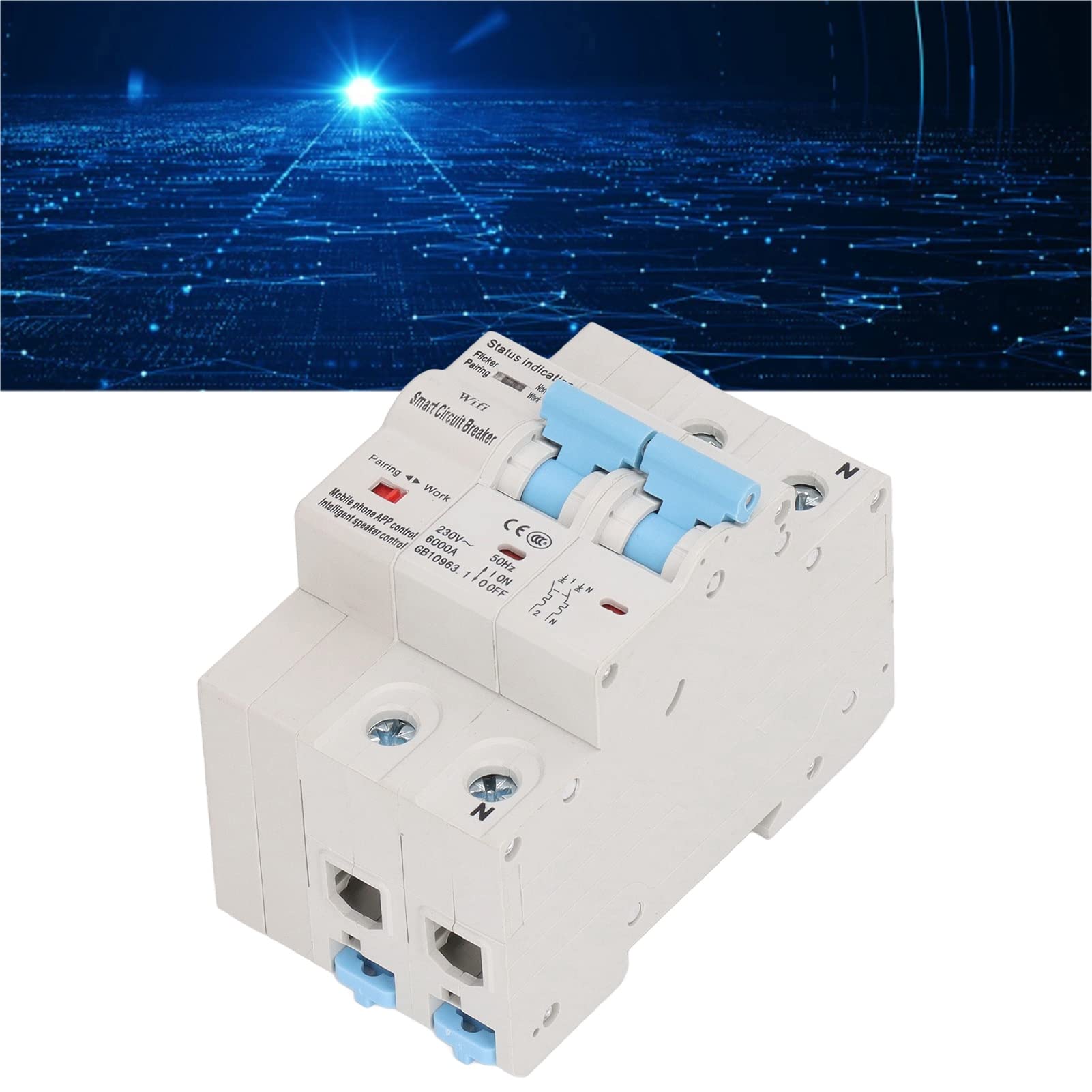 Interruttore automatico WiFi Controllo remoto Smart Switch Funzione di ritardo della temporizzazione AC230V Adatto per le imprese domestiche (125A)