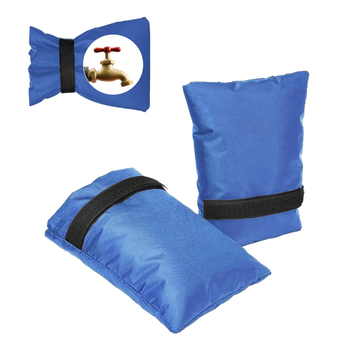 Lot de 2 couvercles de protection pour robinet, couvercle de protection contre le gel pour robinet, couvercle chaud pour robinet, couvercle de robinet extérieur (bleu)
