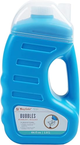 novelinks Solución de burbujas de 64 onzas (hasta 5 galones) Solución concentrada de gran burbuja para máquina de burbujas, pistola de burbujas,