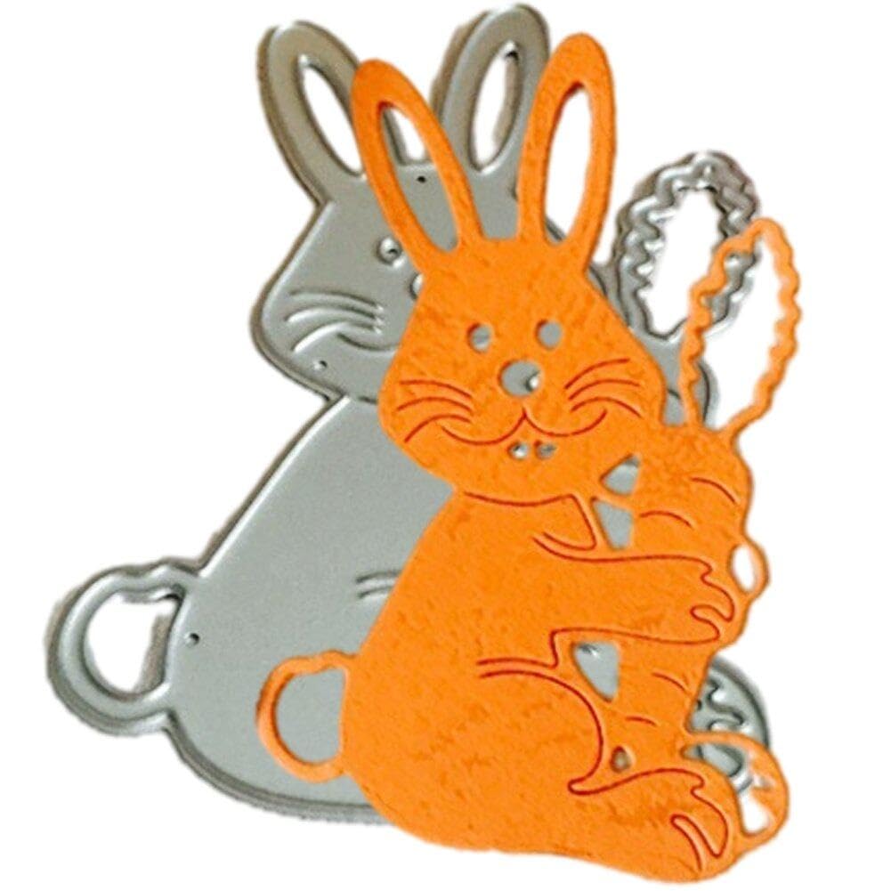 Wudaizhi Easter Metal Cutting Dies Stencils for Diy Scrapbooking Decorative Easter Rabbit Album Embossing Handcraft Die Cutting Template