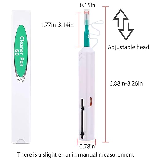 Limpiador de fibra óptica USON 2.5mm para conectores SC/FC/ST 3 piezas miniatura 3